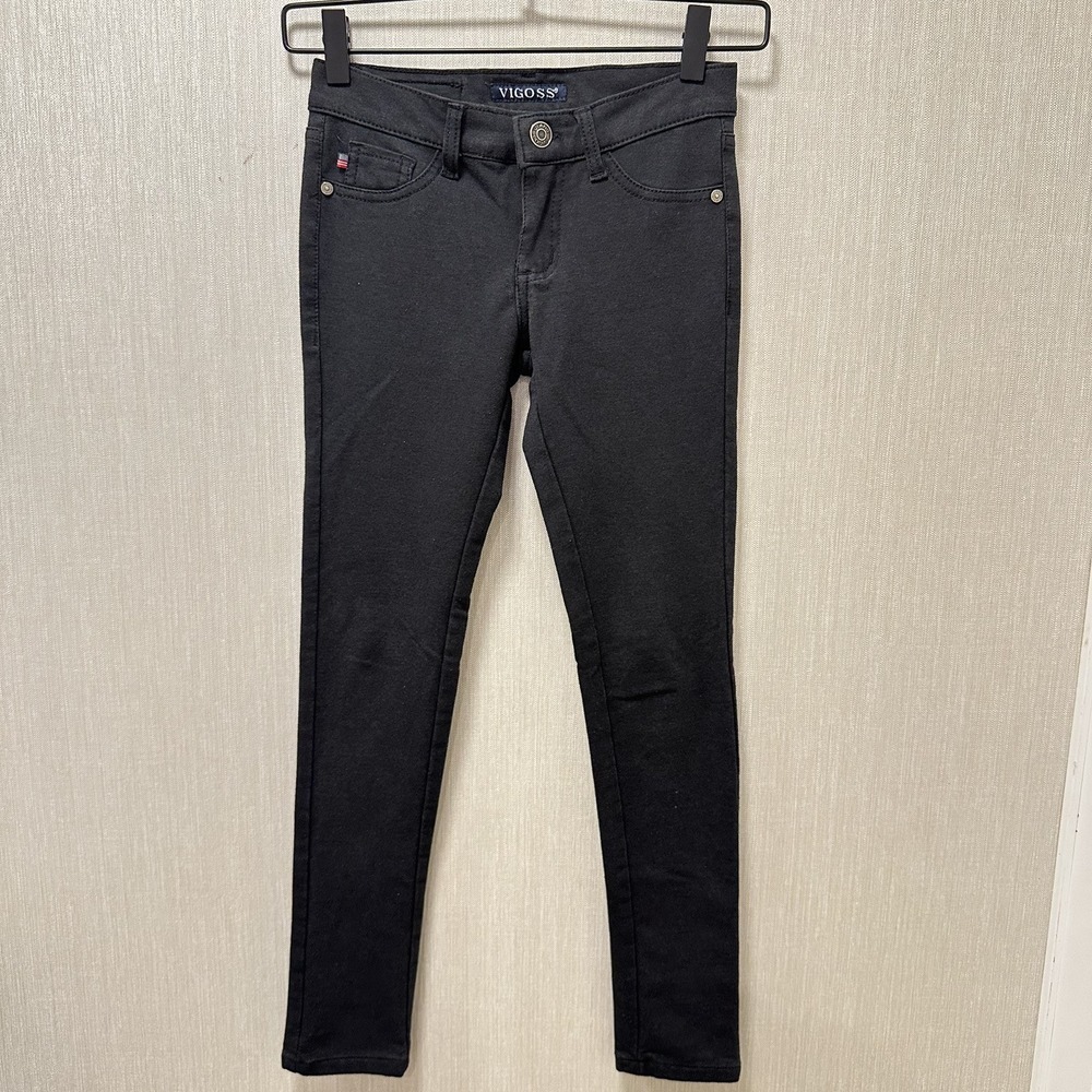 Vigoss Girls Jeans Sequin Pockets Black Skinny Sz 10